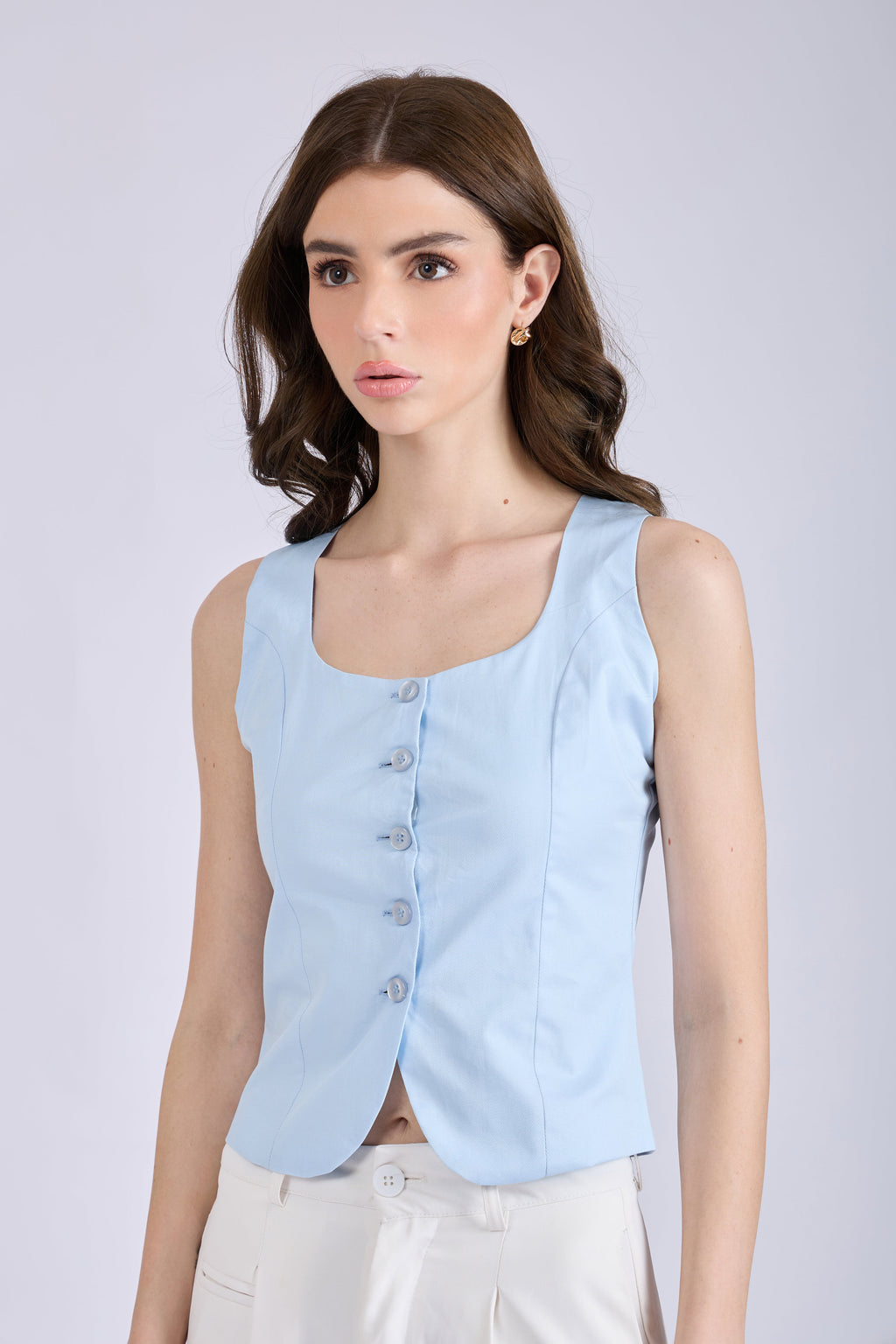 Sky Square Neck Waistcoat – ASTER