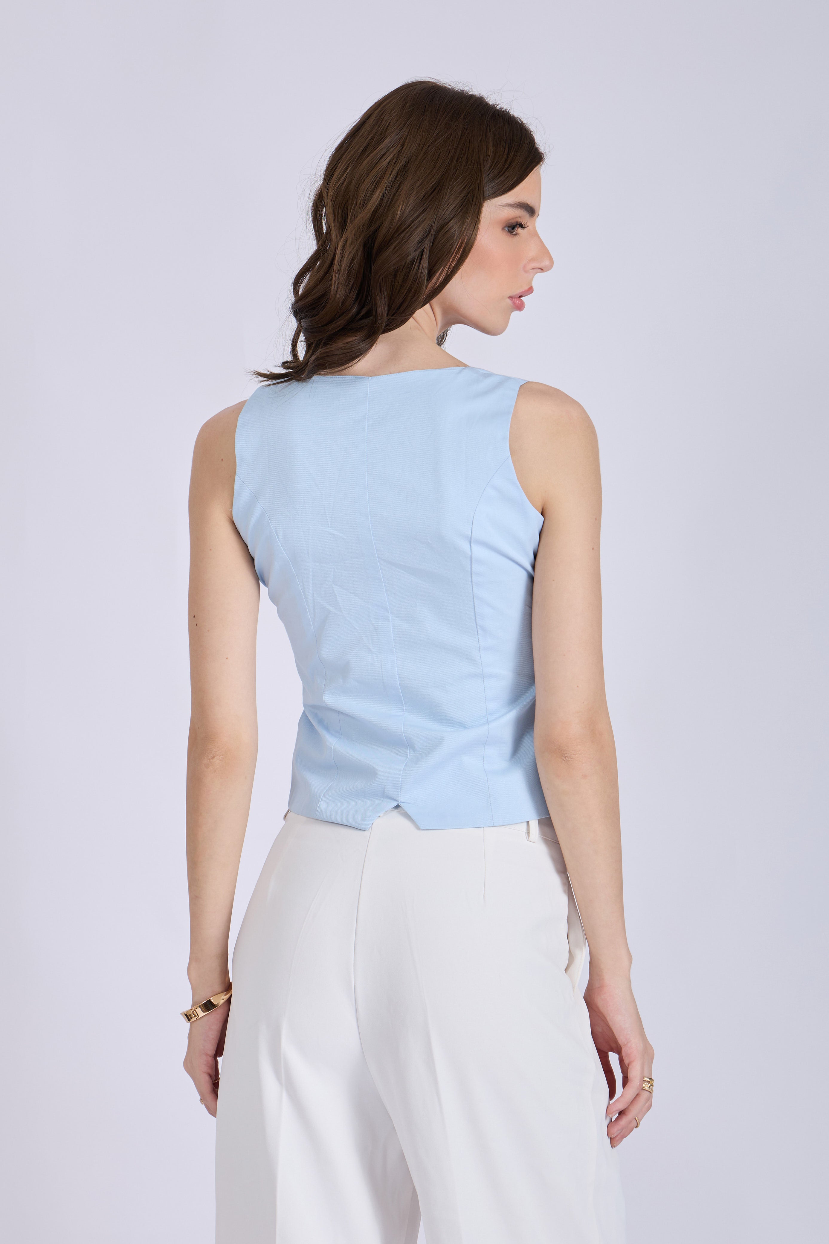 Sky Square Neck Waistcoat – ASTER