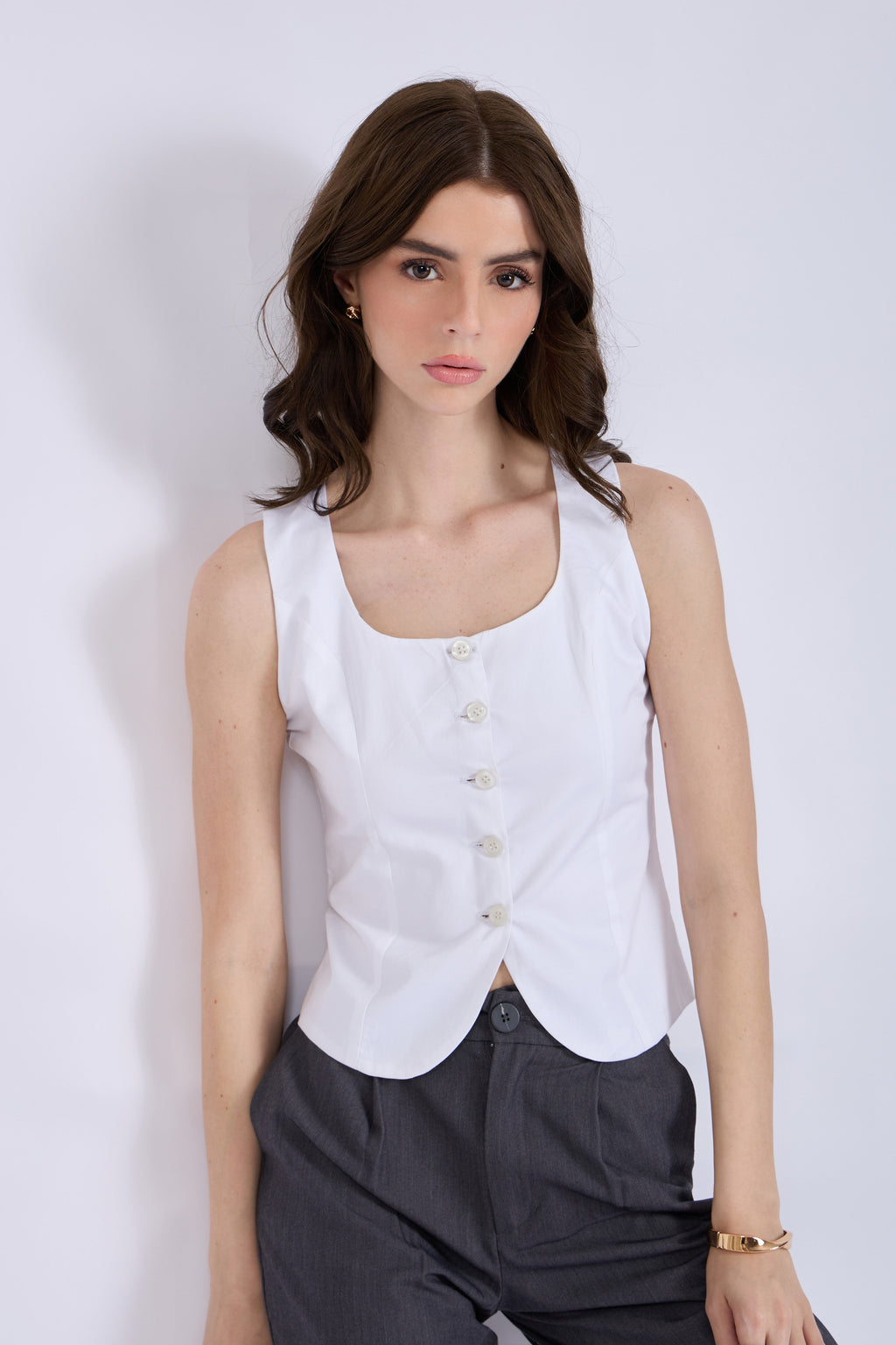 Dove Square Neck Waistcoat – ASTER