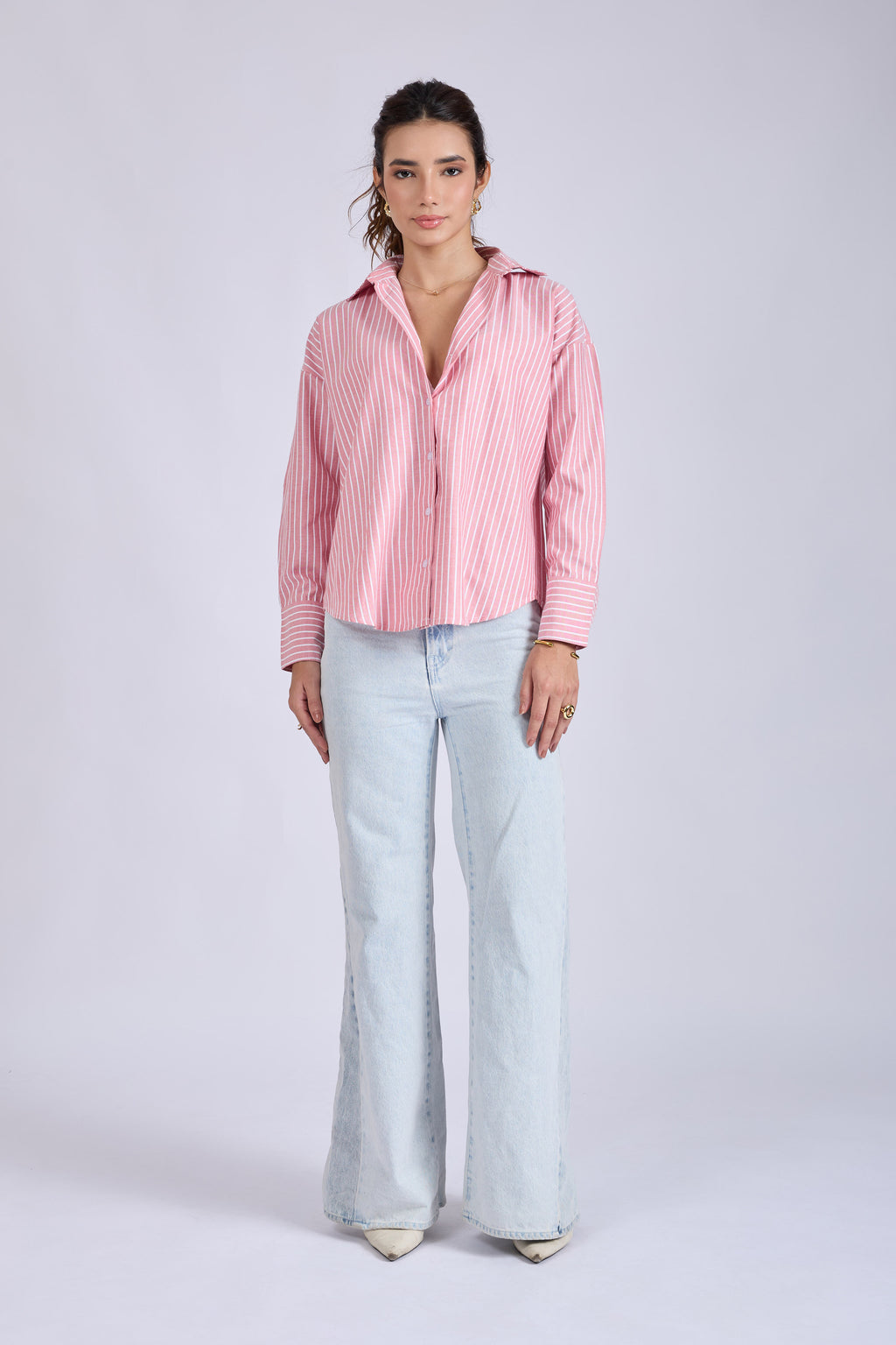 Brinda in canva shirt red