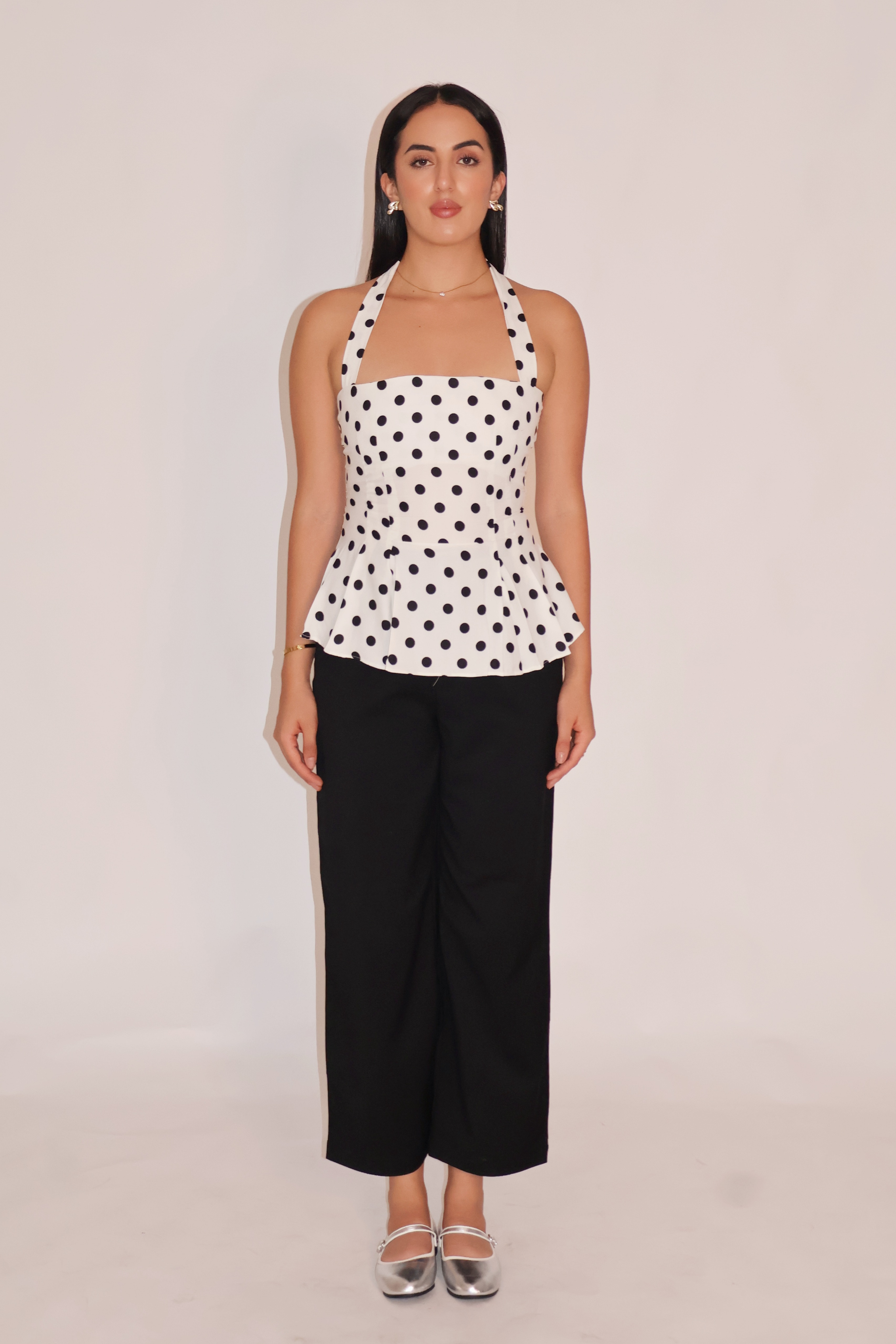 Saakshi in ivy top white