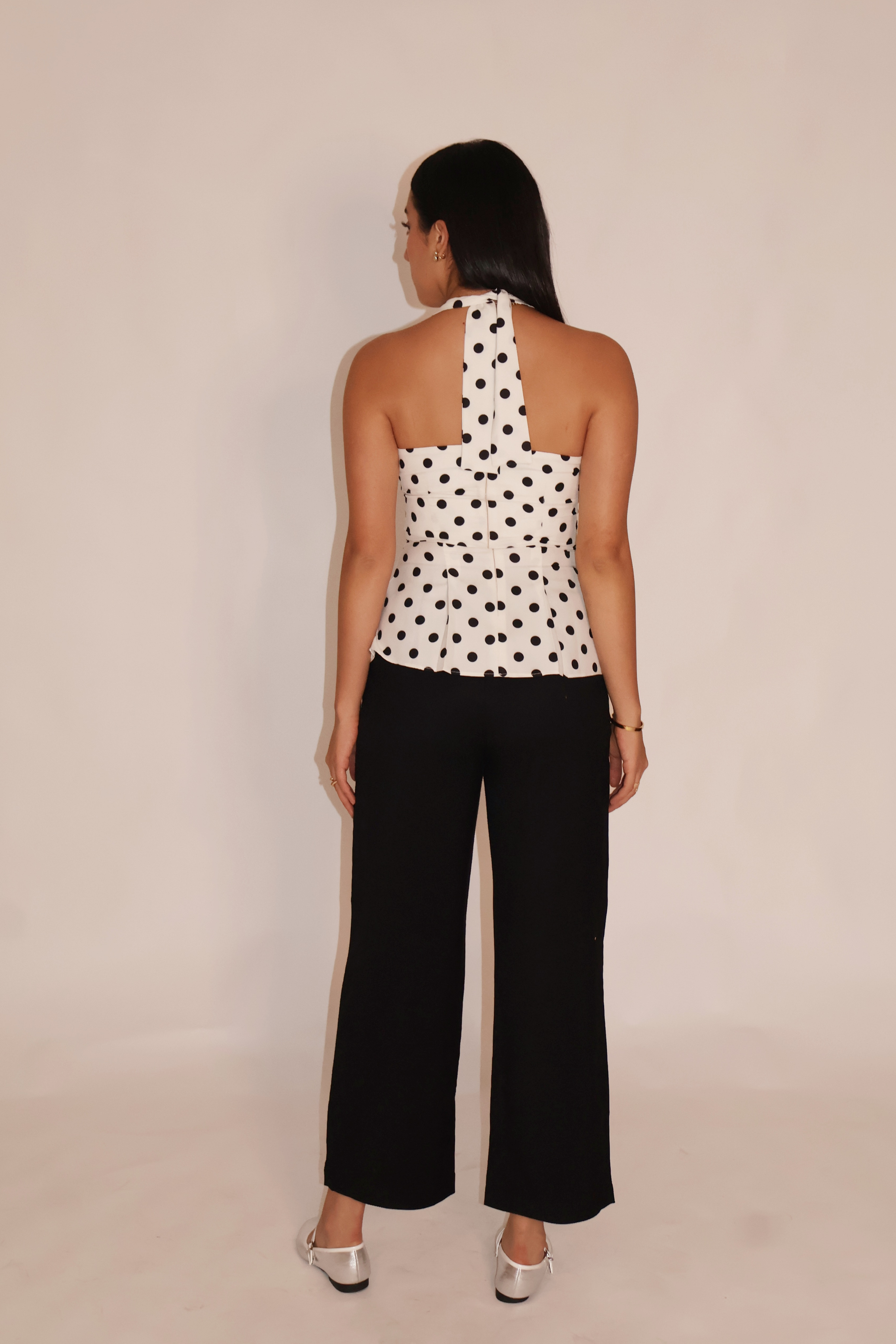 Saakshi in ivy top white