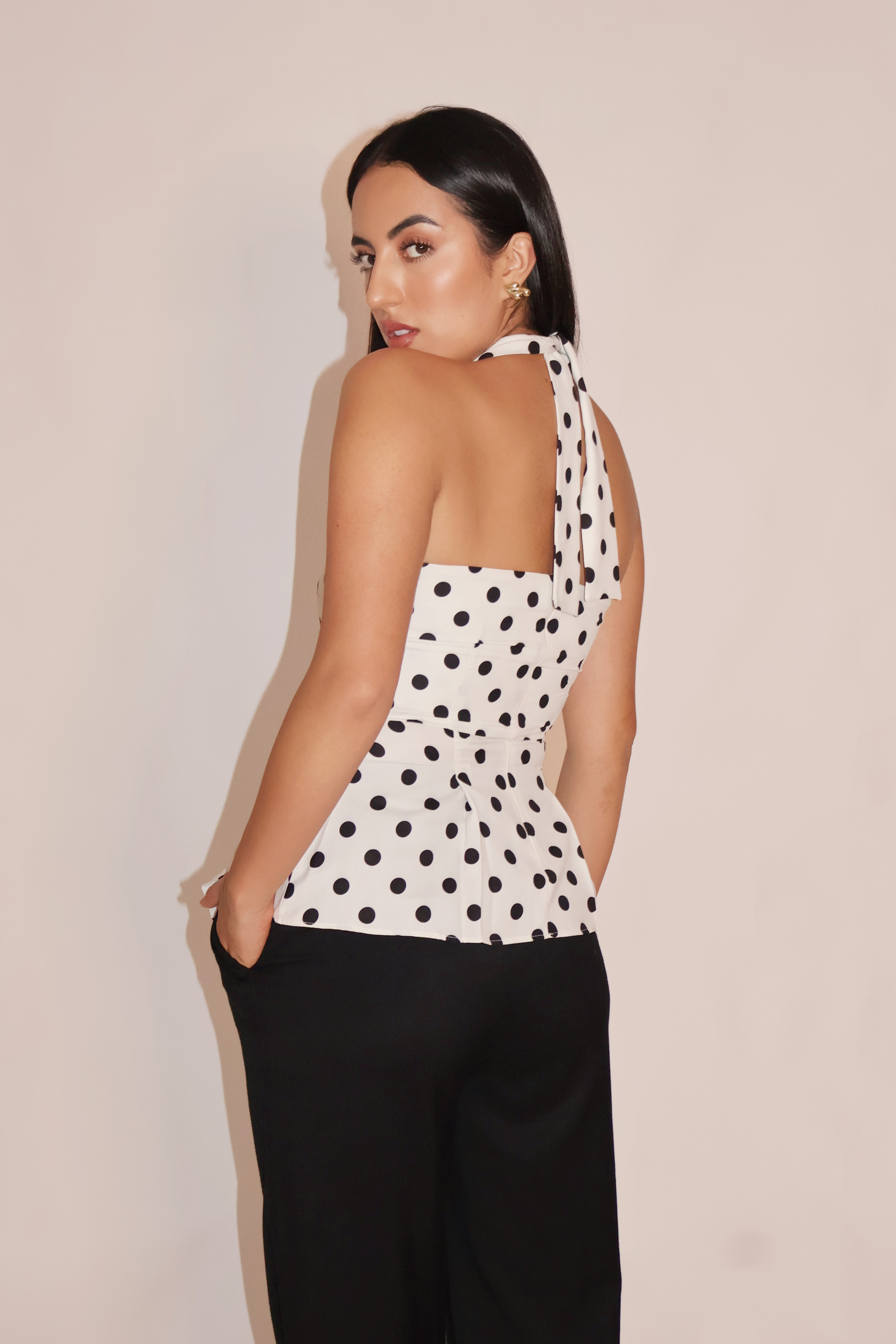 Saakshi in ivy top white