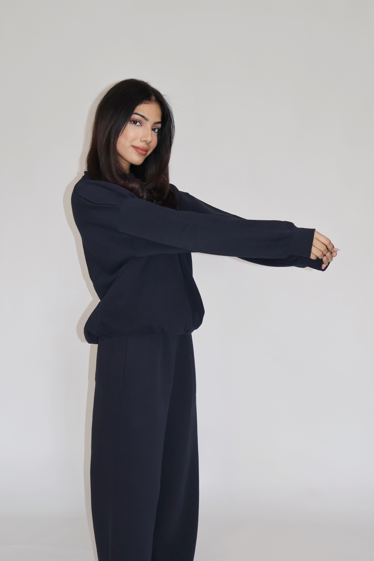 CREWNECK CO-ORD SET - (Navy)