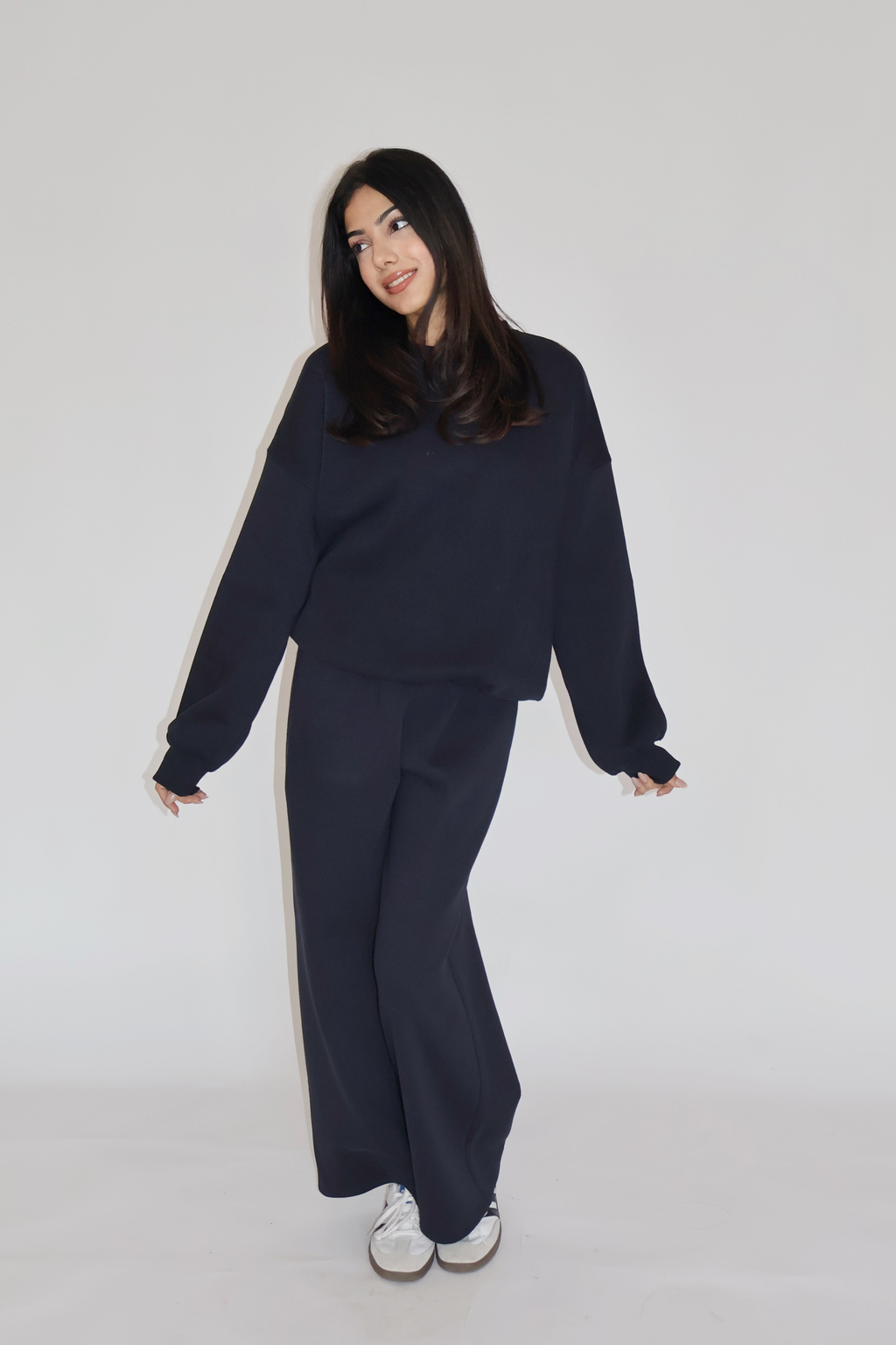 CREWNECK CO-ORD SET - (Navy)
