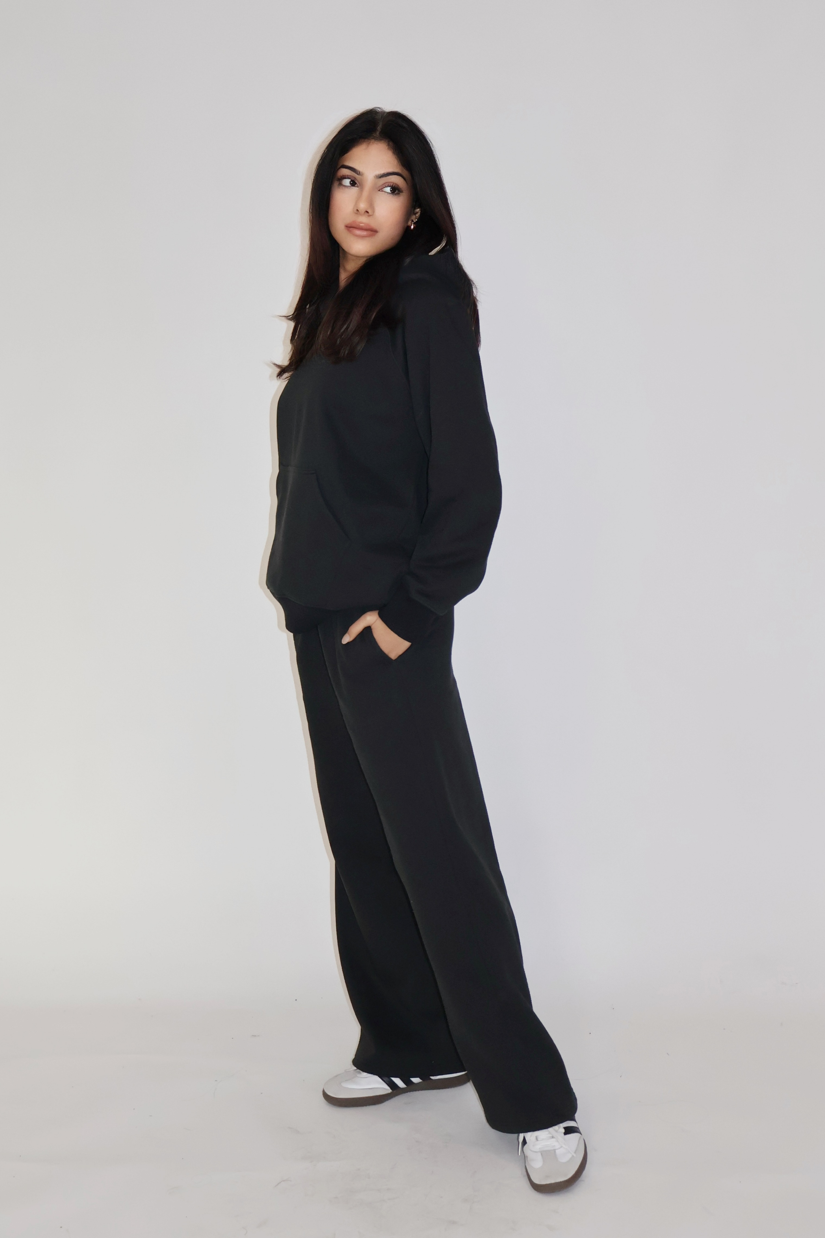 HOODIE CO-ORD SET - (Black)