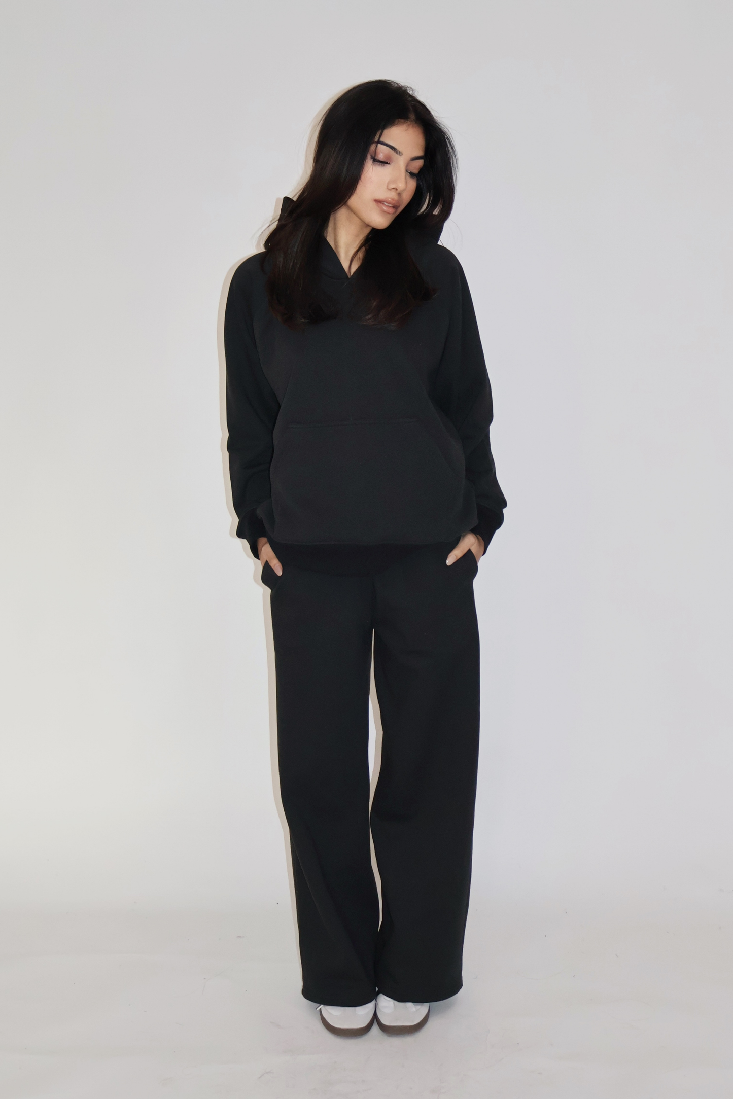 HOODIE CO-ORD SET - (Black)