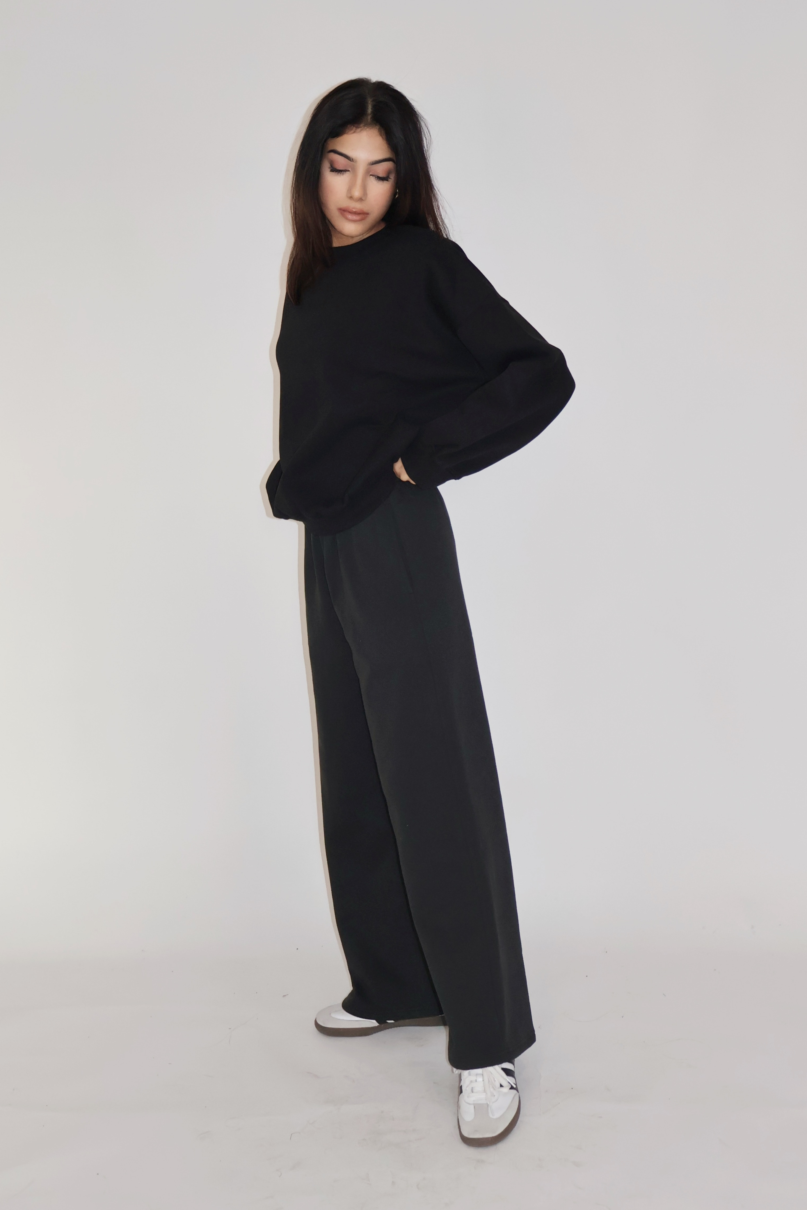 CREWNECK CO-ORD SET - (Black)