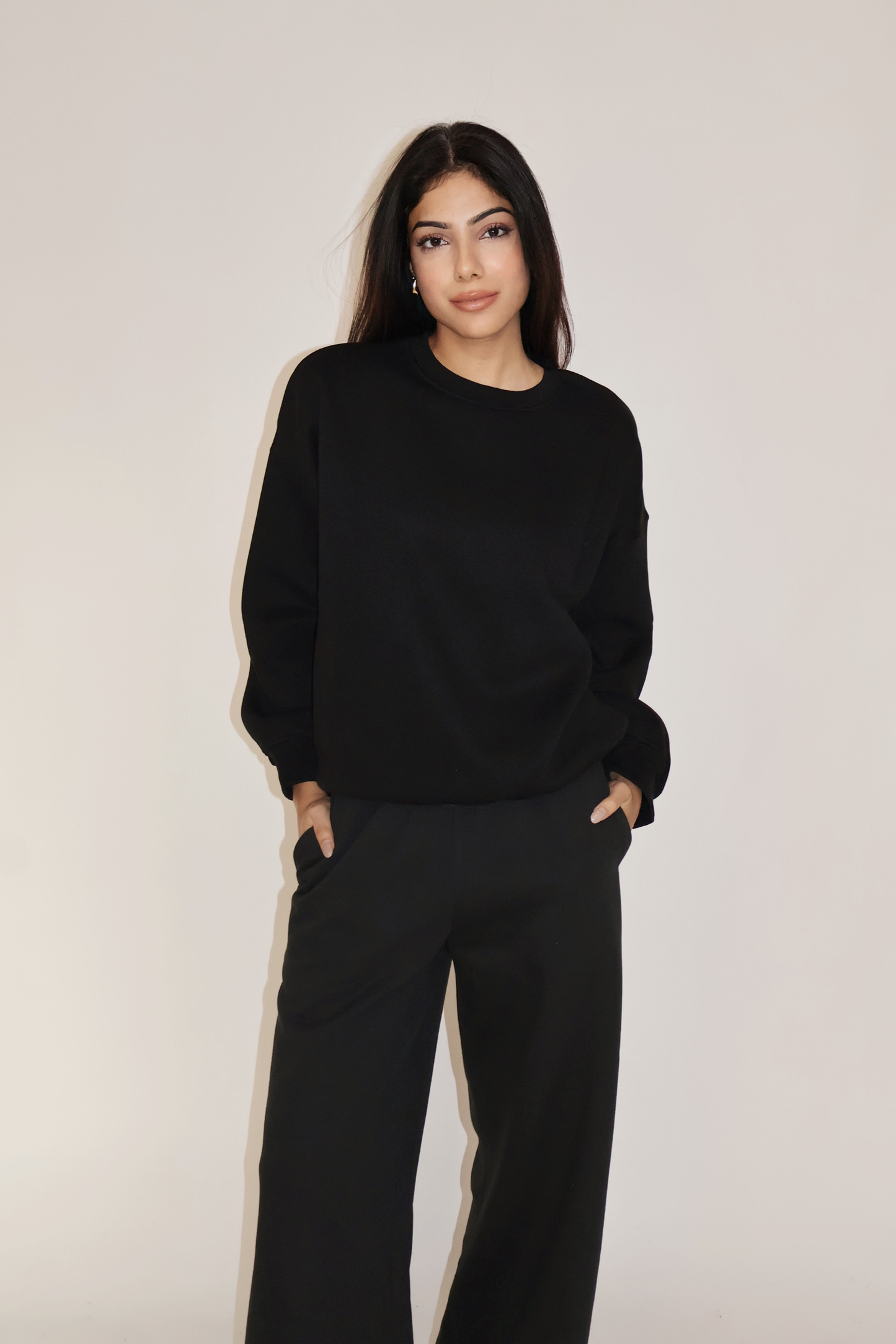 CREWNECK CO-ORD SET - (Black)