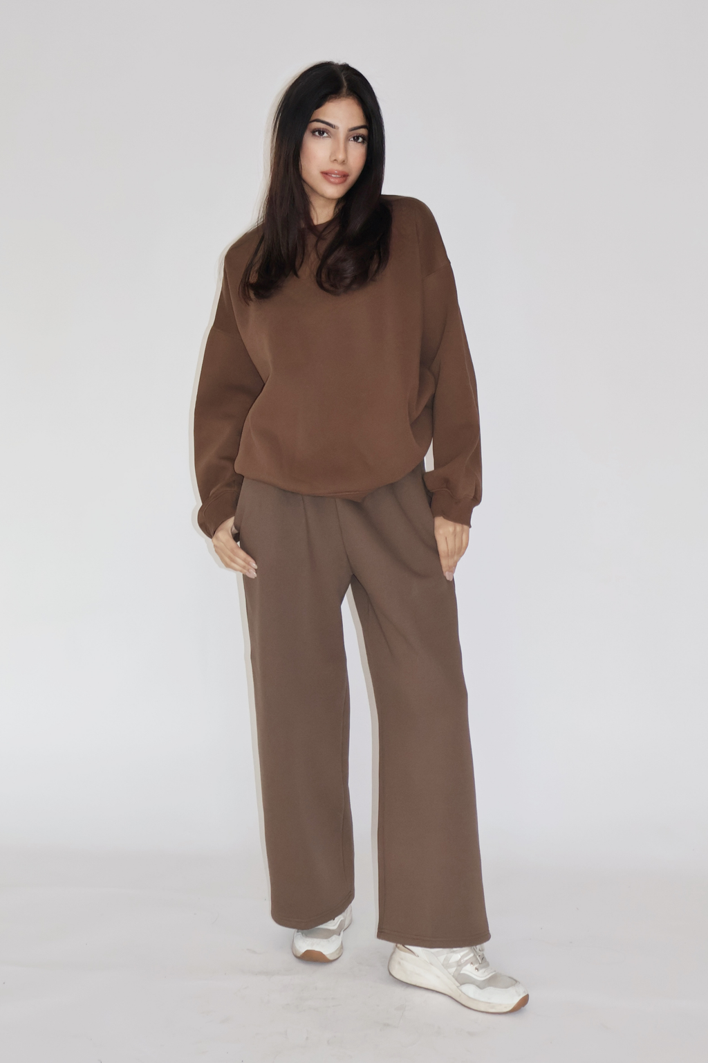 CREWNECK CO-ORD SET - (Brown)