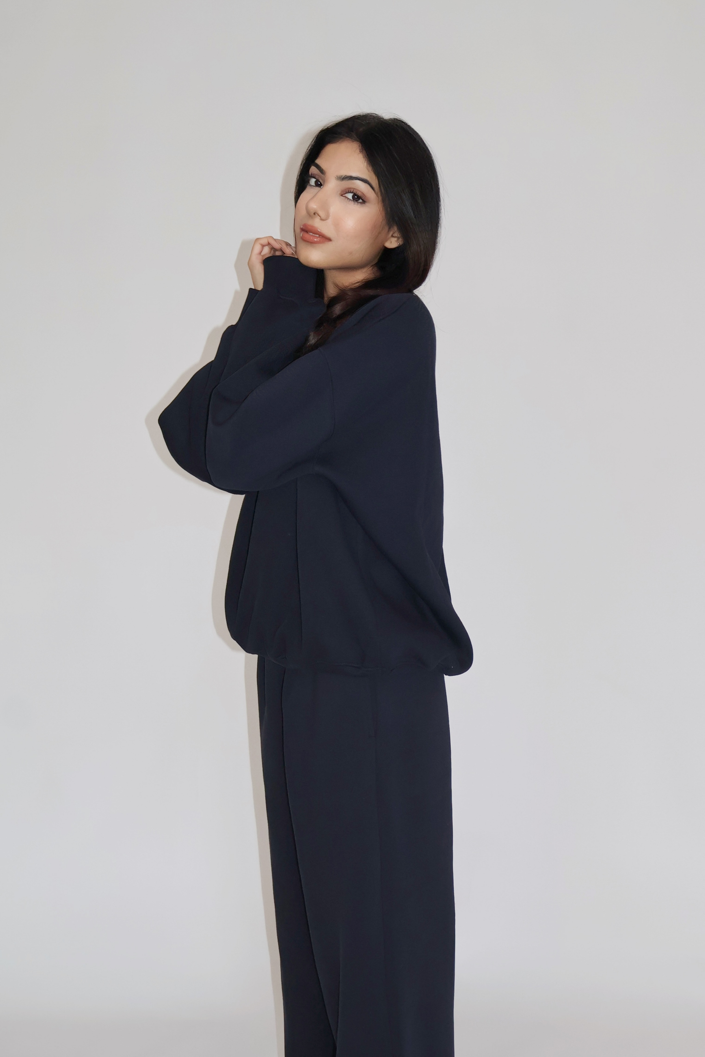 CREWNECK CO-ORD SET - (Navy)