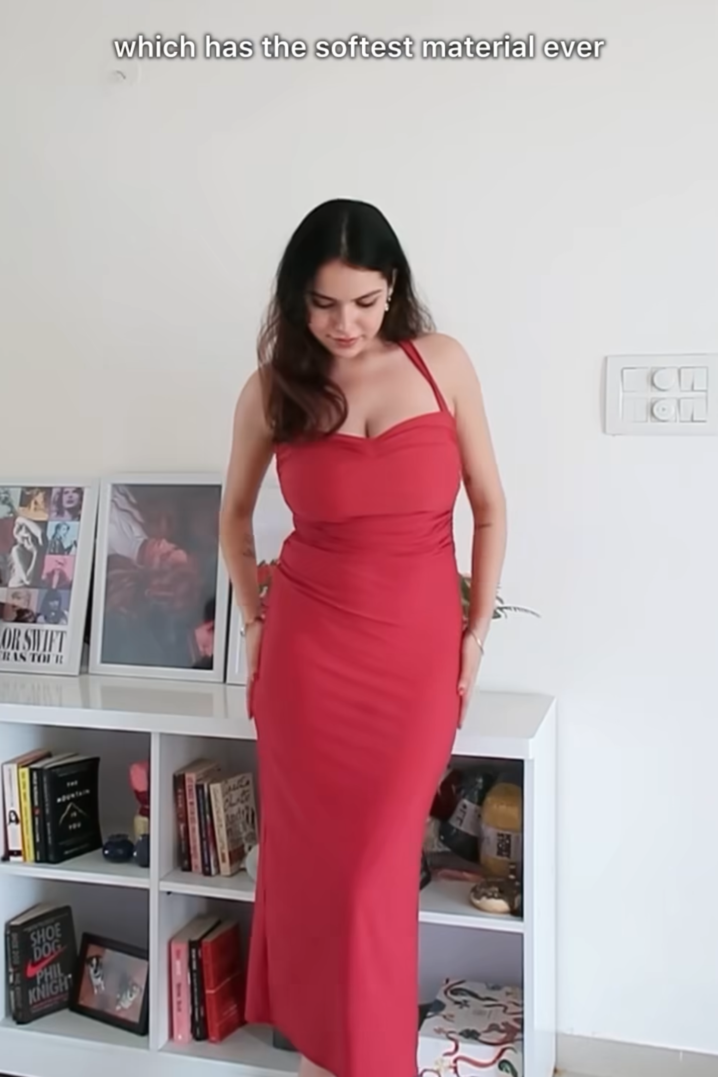 Esha in Ray dress cherry