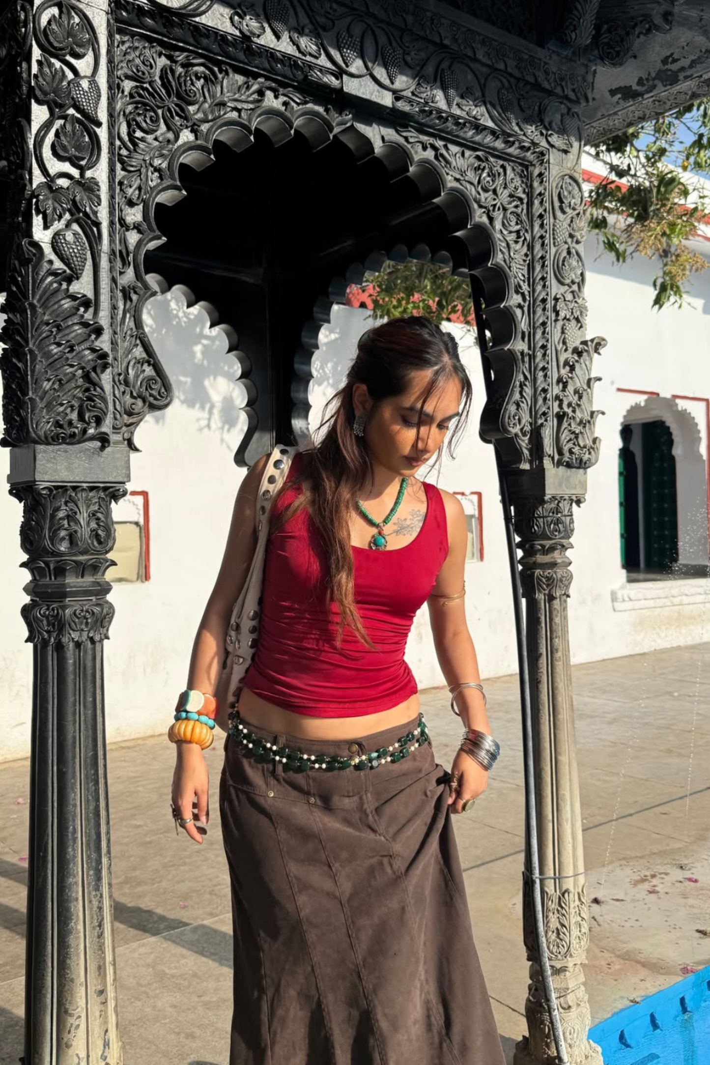 Reem in quill cherry