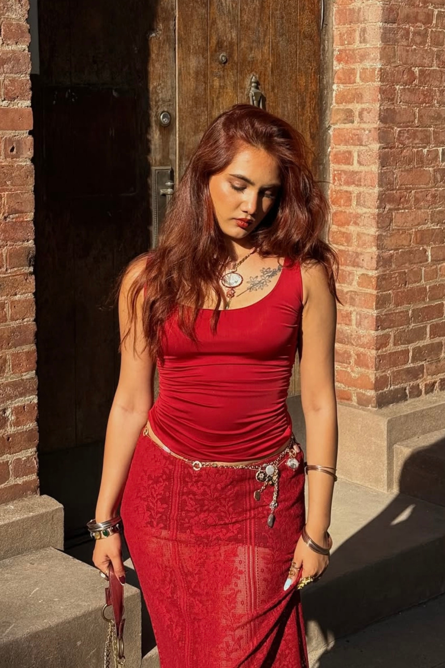 Reem in quill cherry