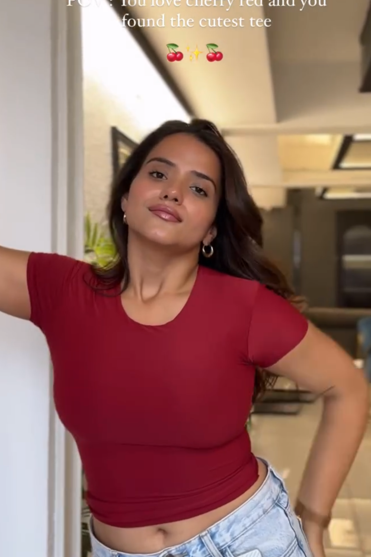 Mannat sandhu in drift tee cherry