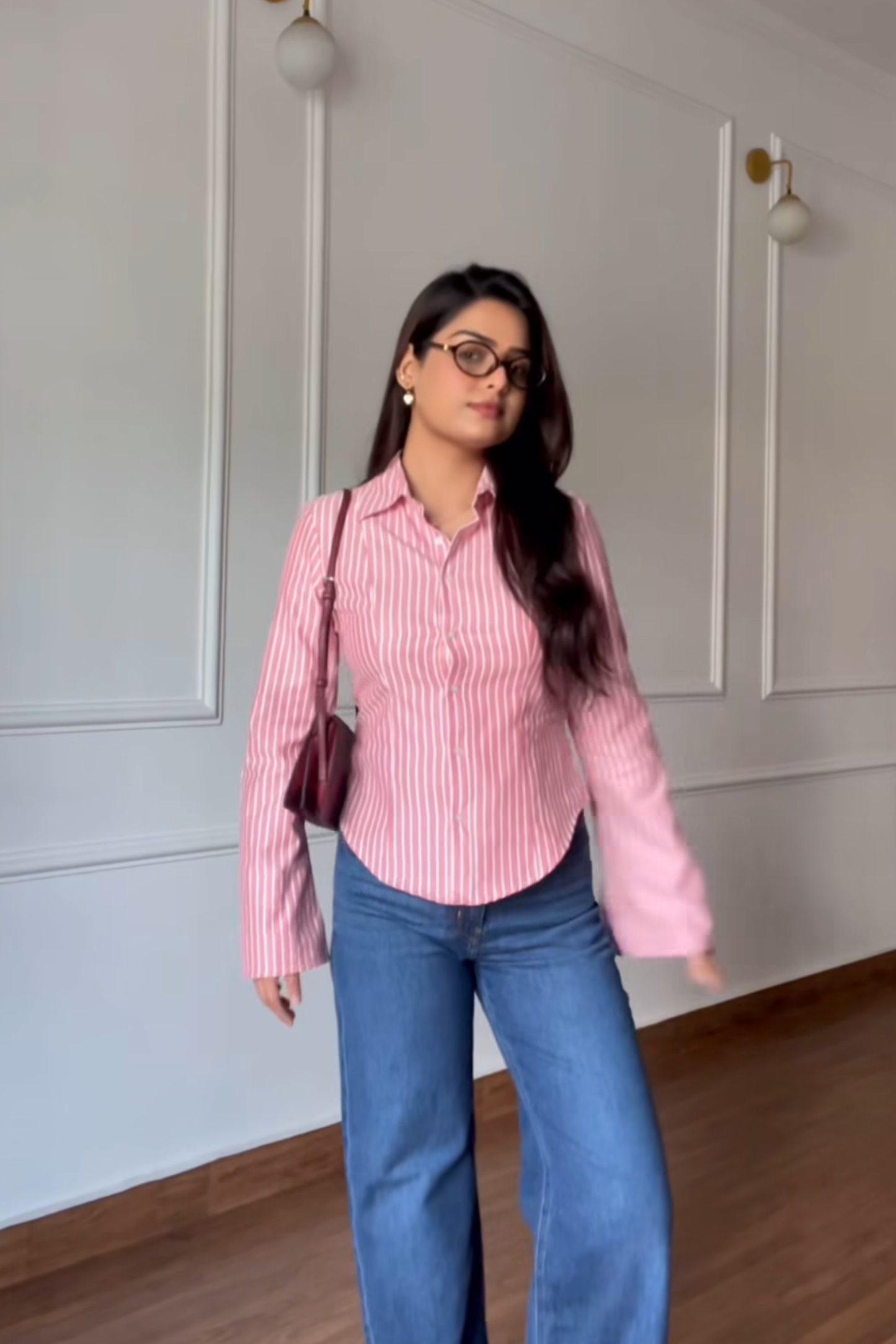 Prerna Mehra in iris shirt red