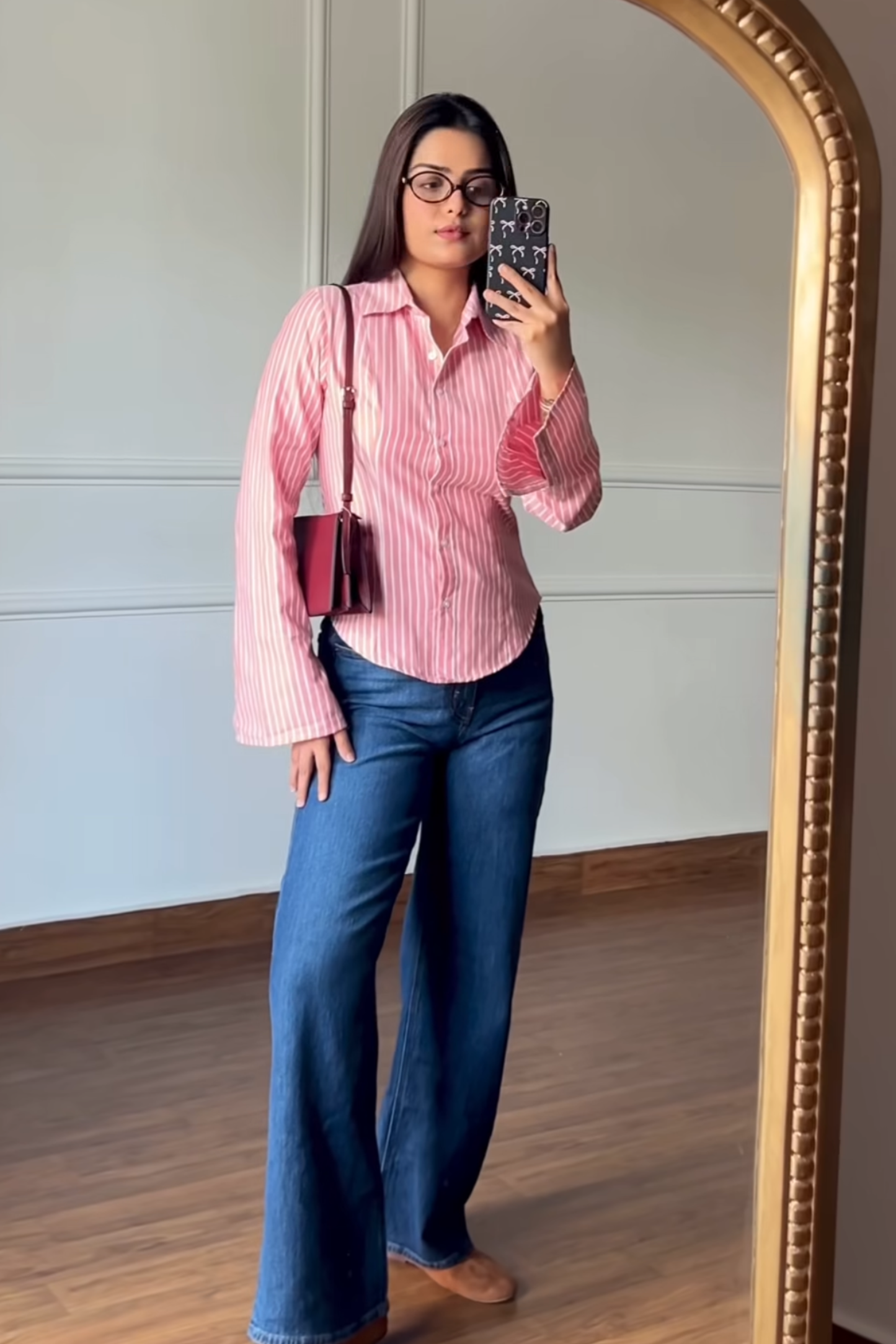 Prerna Mehra in iris shirt red