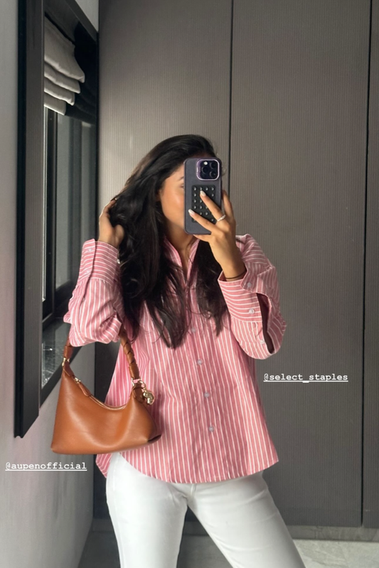 Brinda in canva shirt red