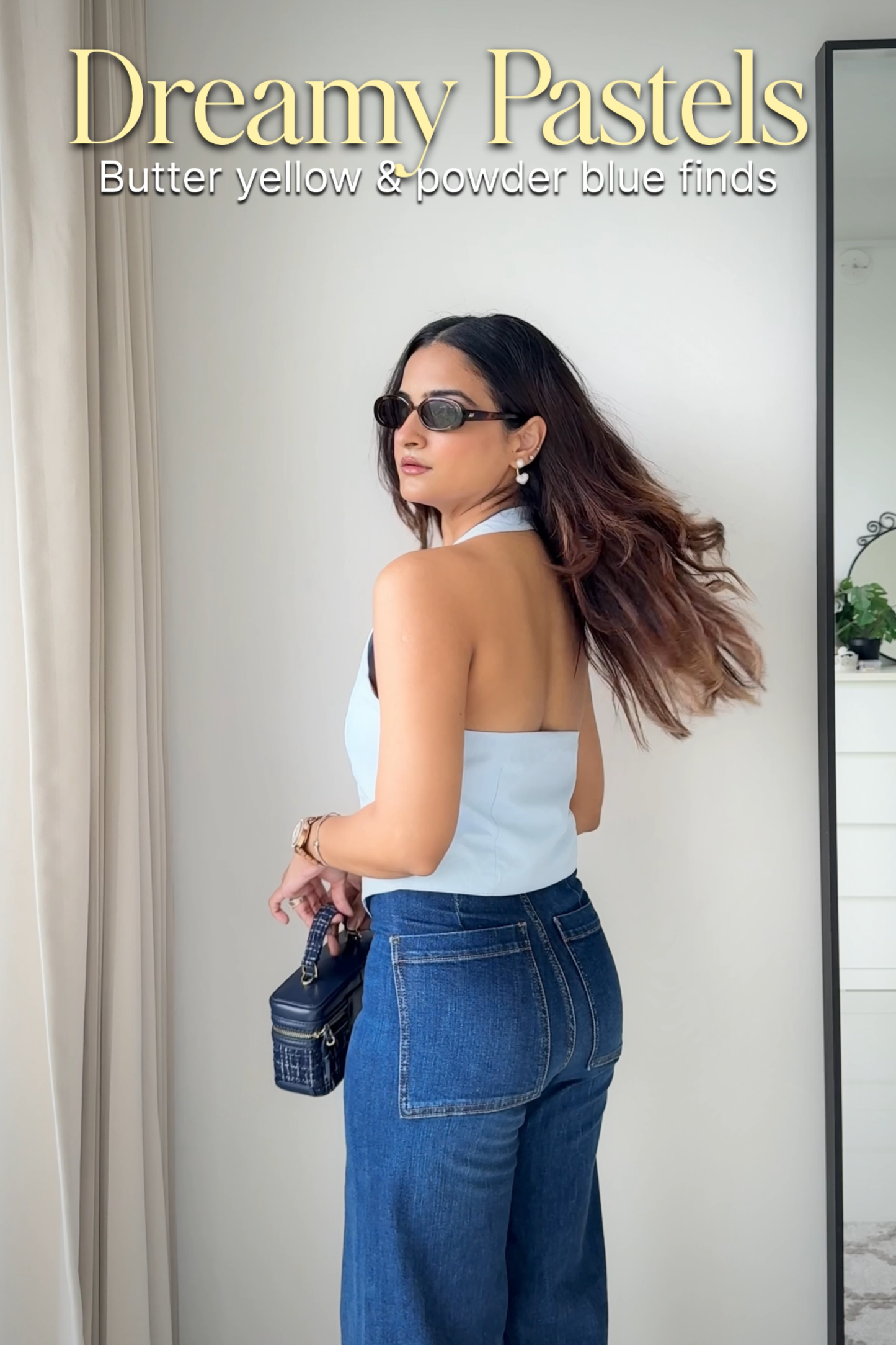 Naina in elan waistcoat sky