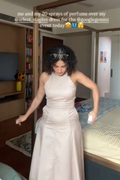 Anshita in lily dress sand