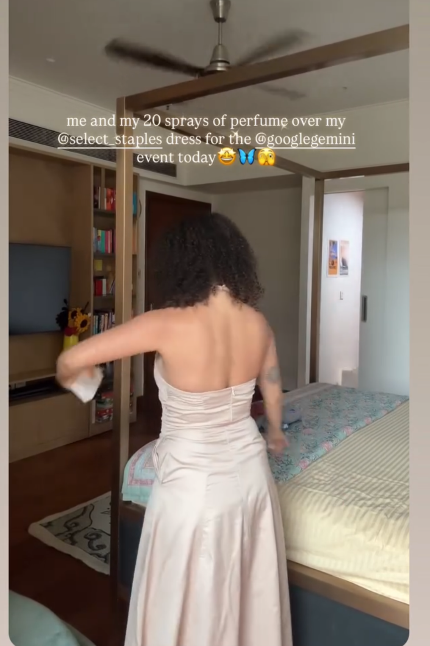 Anshita in lily dress sand