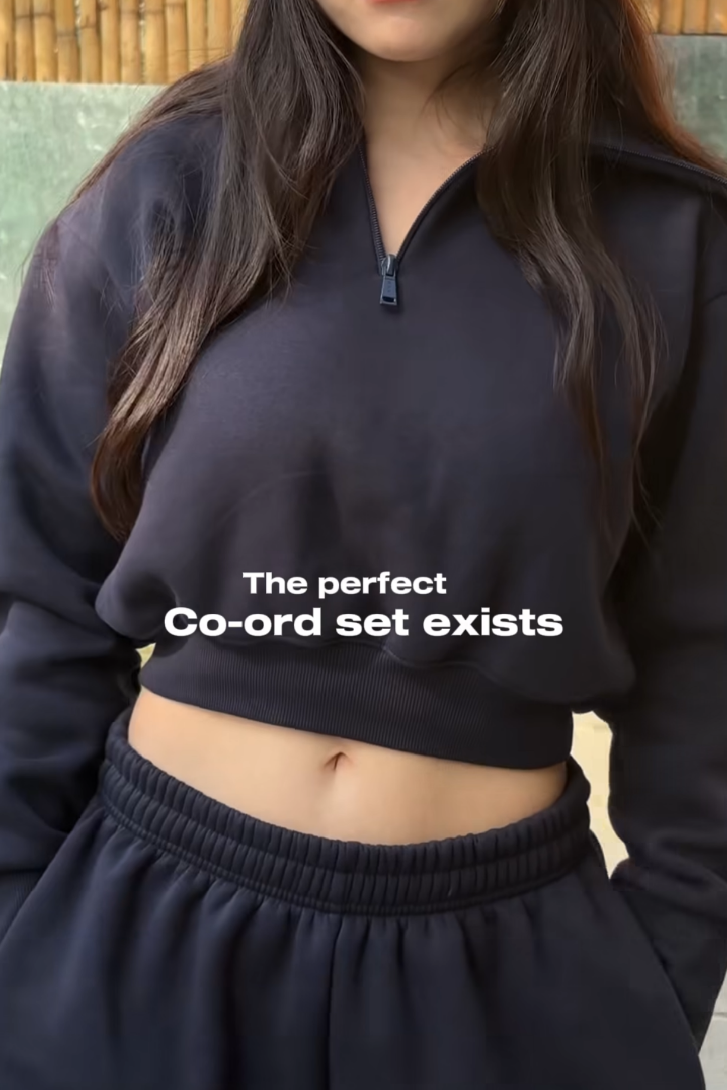 Vidhi in navy zipper