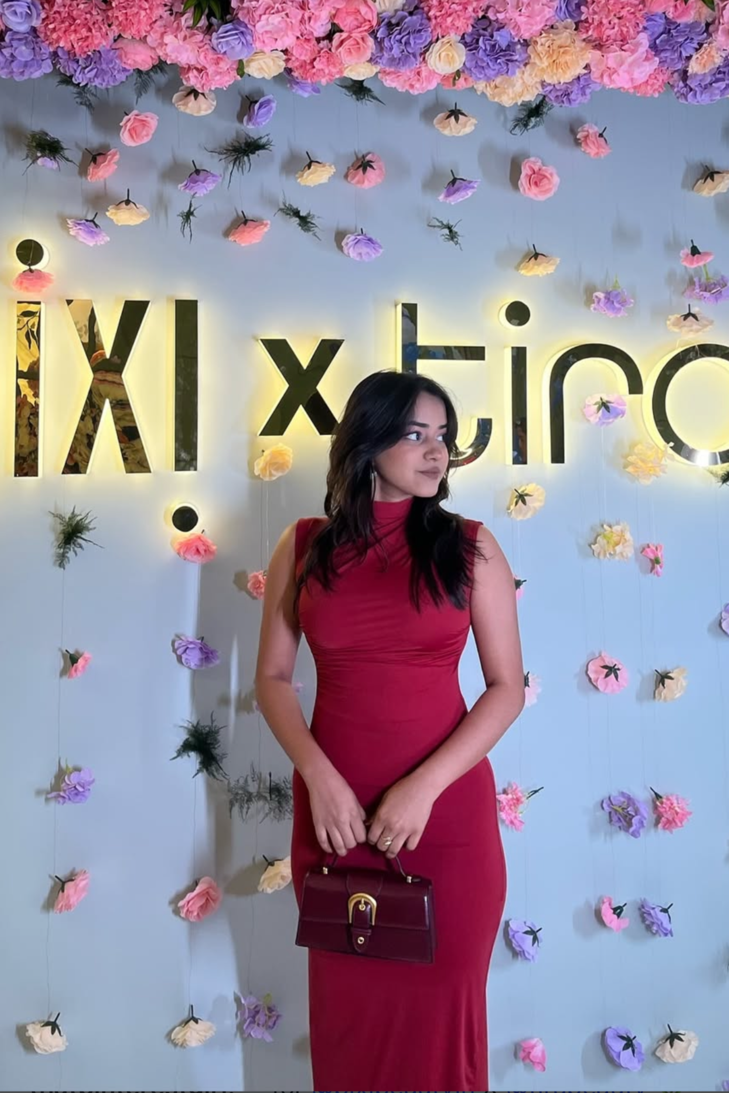 Tiya Rao in zephyr dress cherry